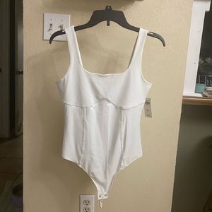 NEW w/tags Abercrombie & Fitch Double-Layered Seamless Fabric Corset Bodysuit, M